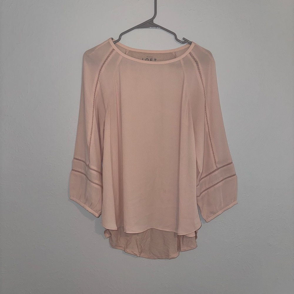 Ann Taylor Blush Pink Blouse